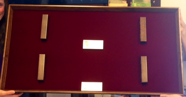 Example of Red Double Case with Cherry Wood